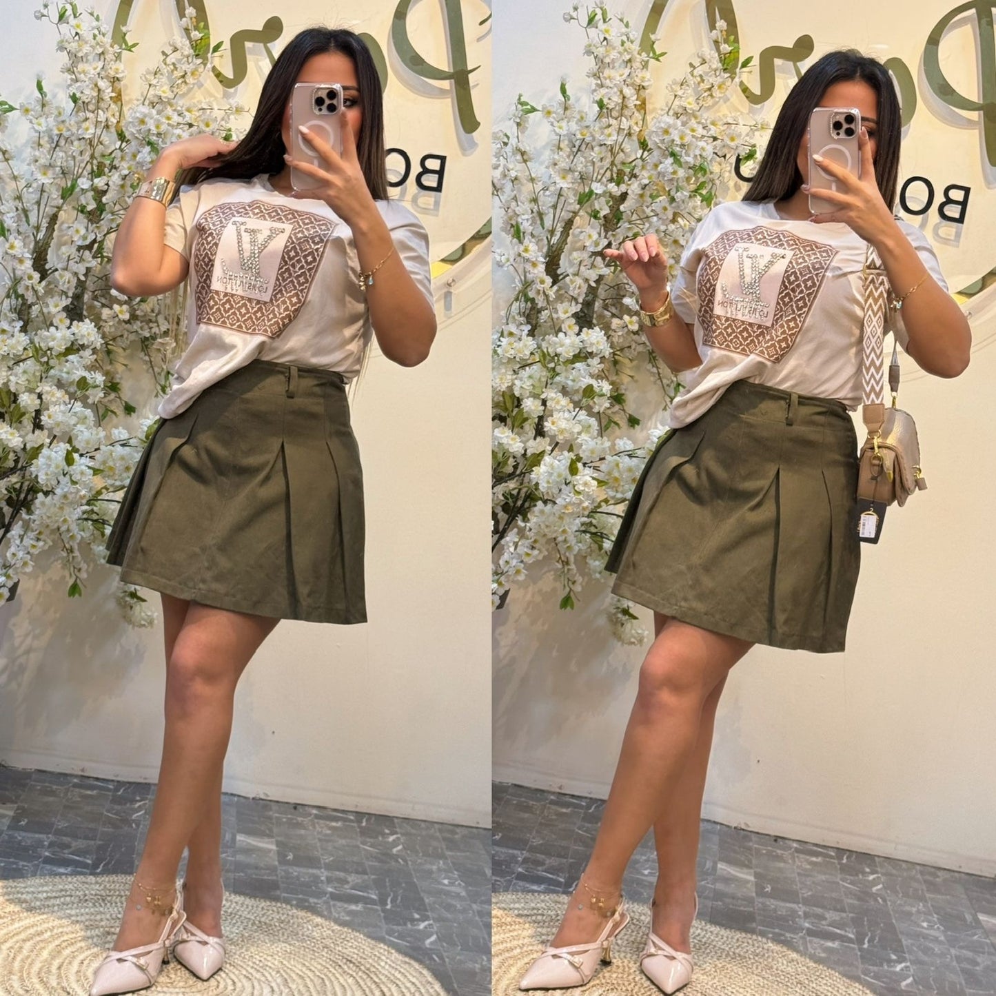 Short skirt denim pw