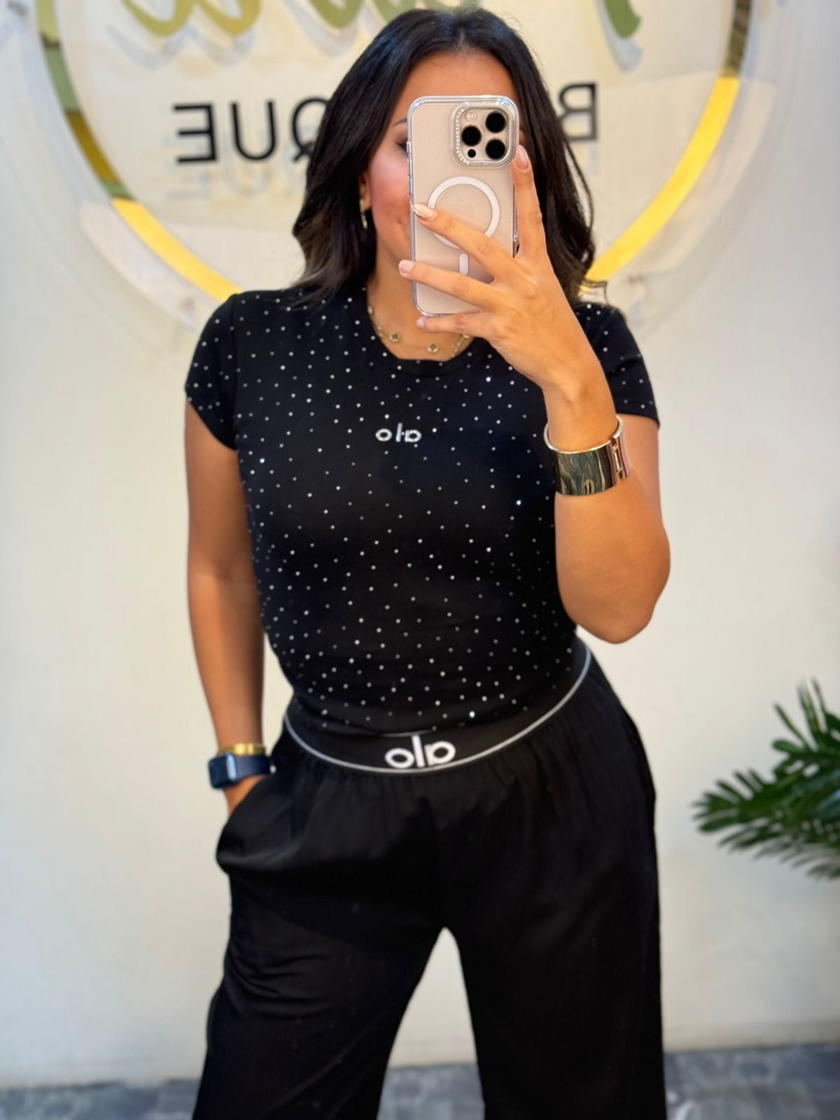 T-shirt alo strass 7348 mo tk