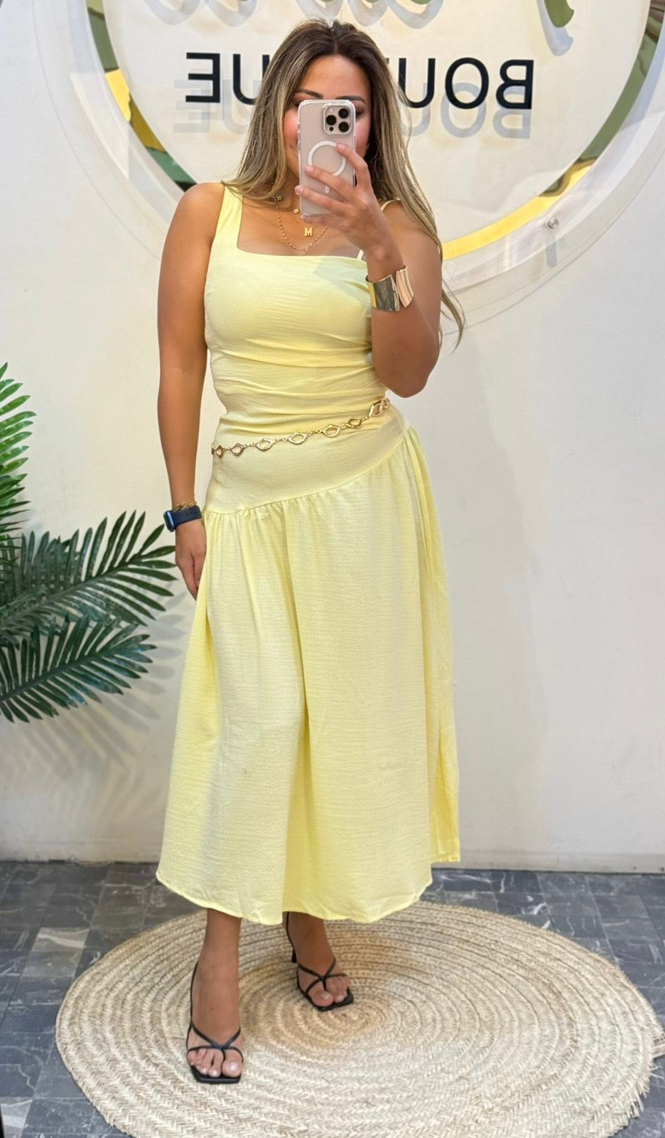 Dress neck ruch side shoulder