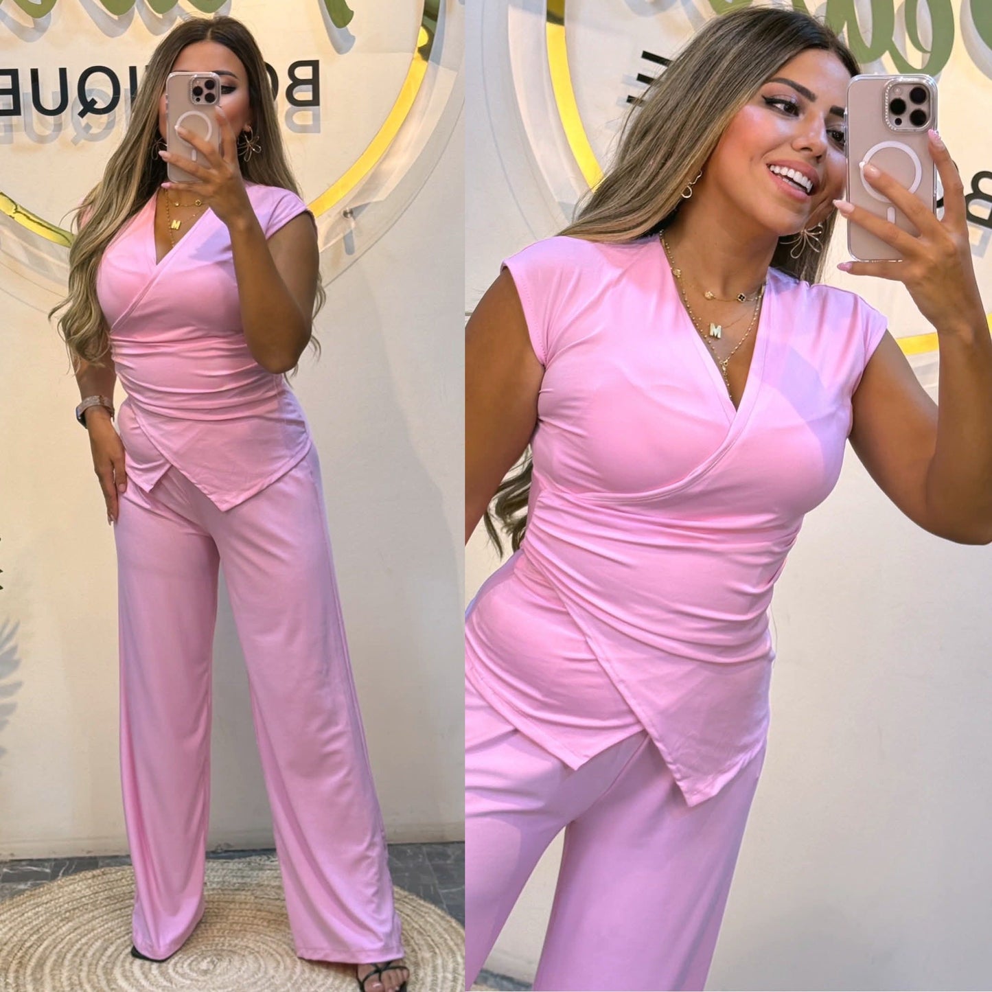 Set two piece with wide pant mz tk