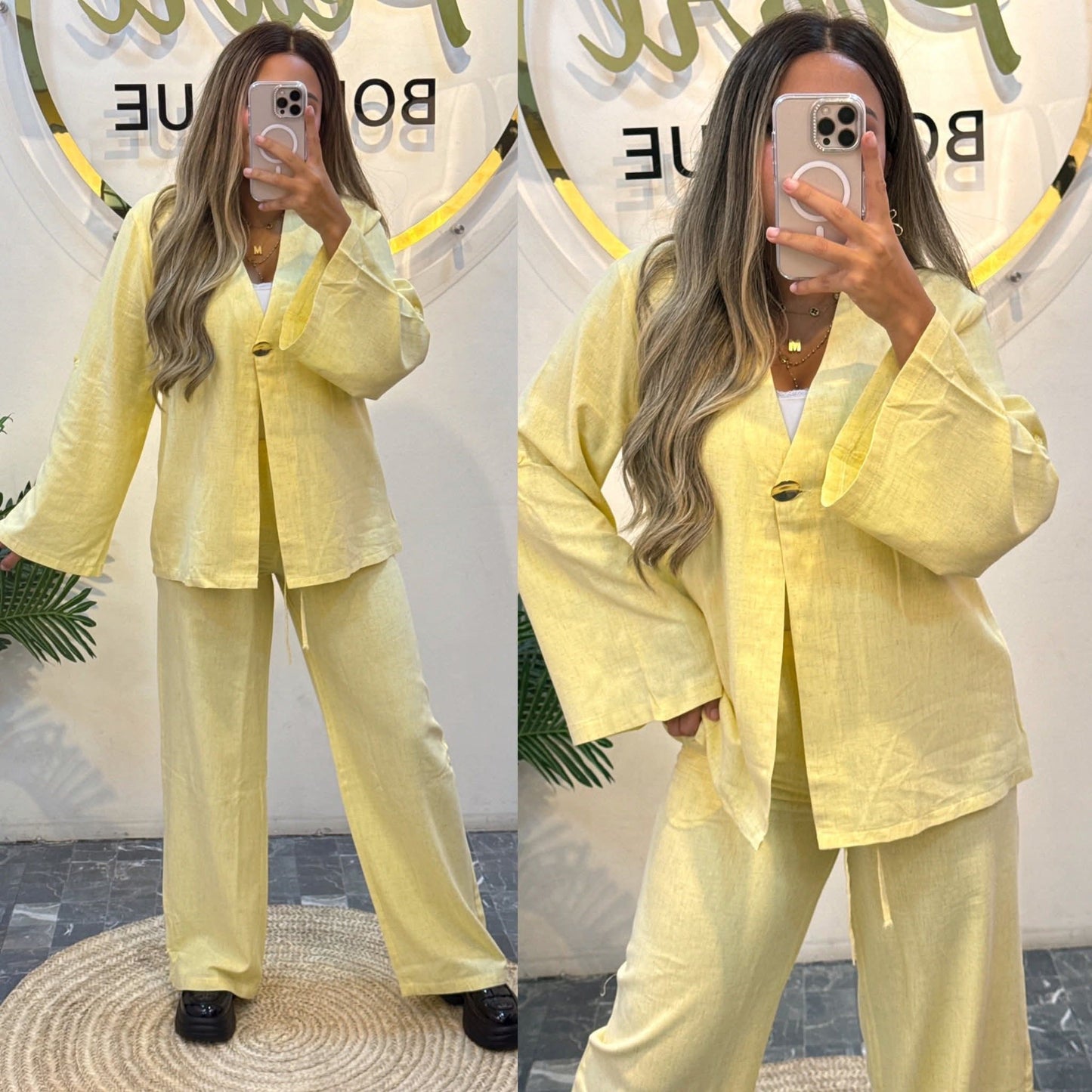 Set ketan oversized with one button pw