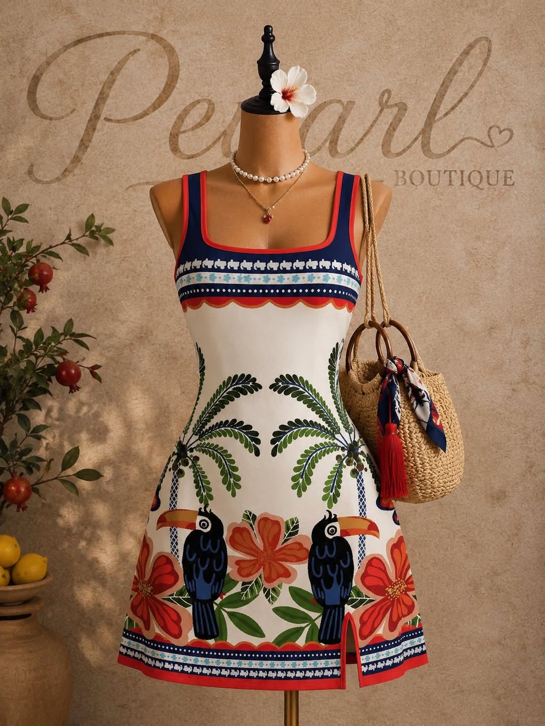 Dress swimsuit parrot sh