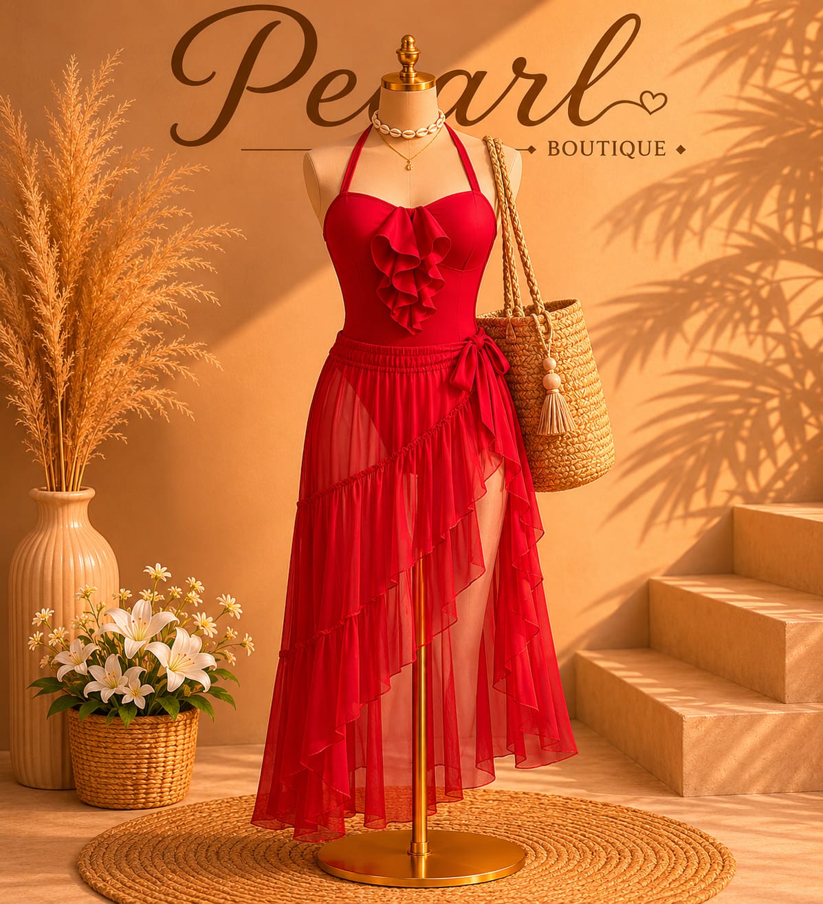 Swimsuit red with cash 2734 h sh