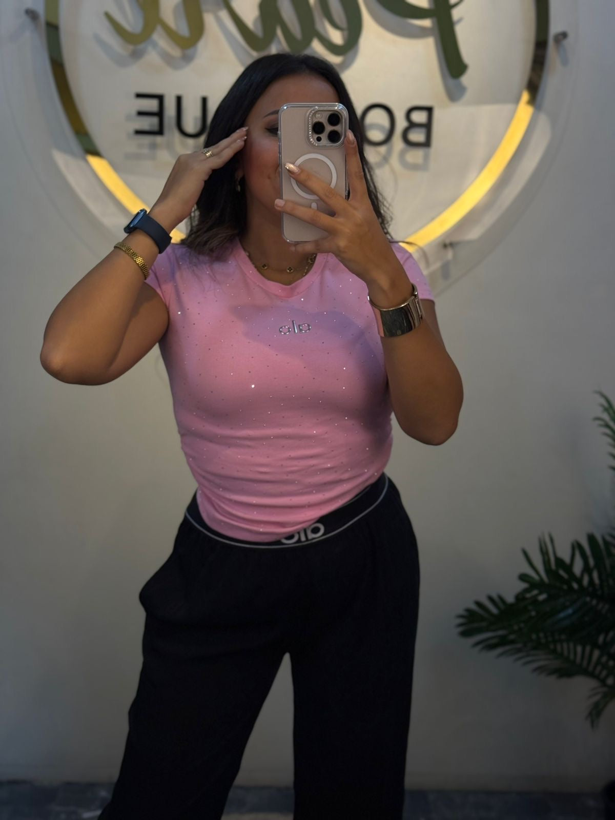T-shirt alo strass 7348 mo tk