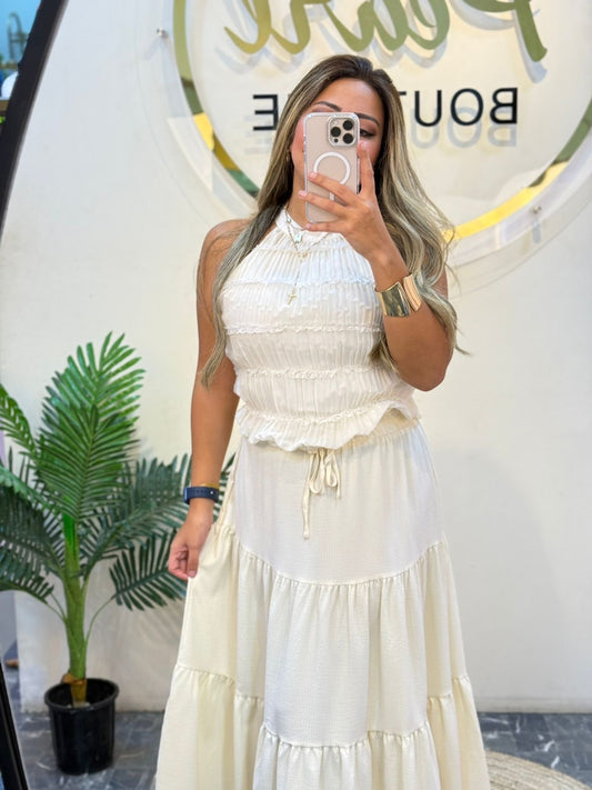 Blouse chiffon halter neck top