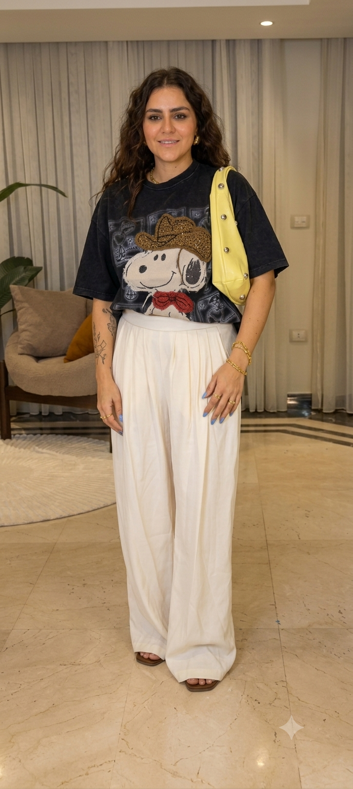 T-shirt oversized printed 1116 ch