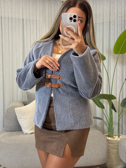 Short coat leather belt pw