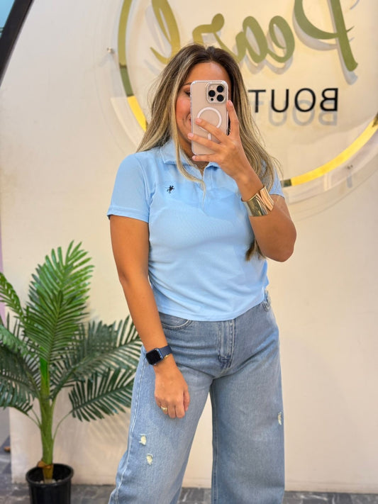 T-shirt polo solid color