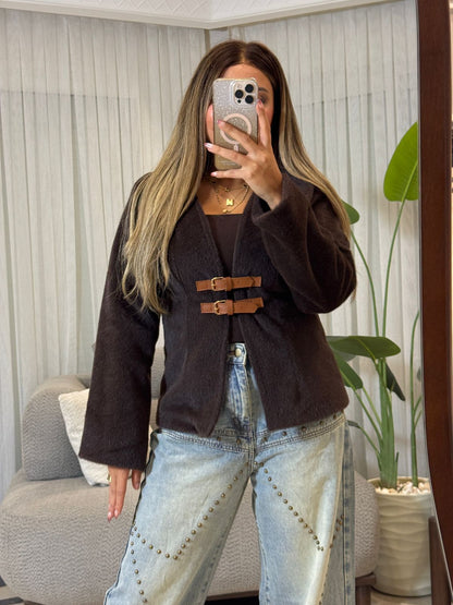 Short coat leather belt pw