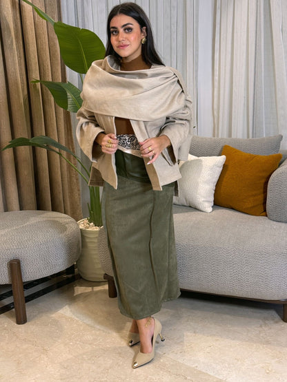 Skirt suede leather 17040