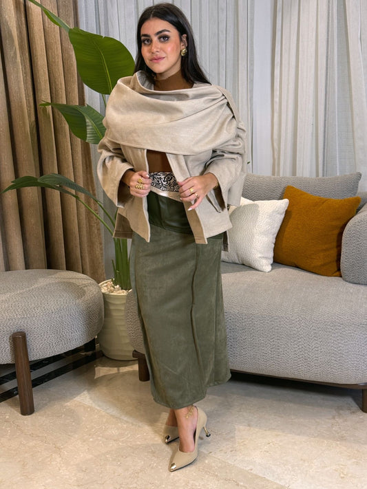 Skirt suede leather 17040