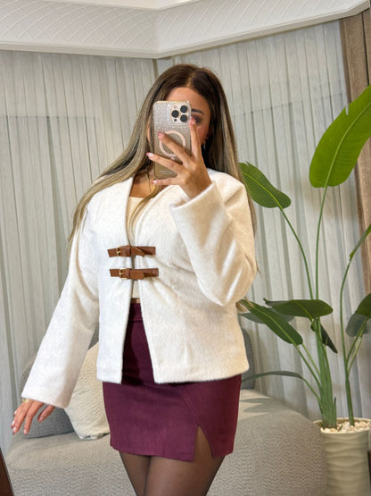 Short coat leather belt pw