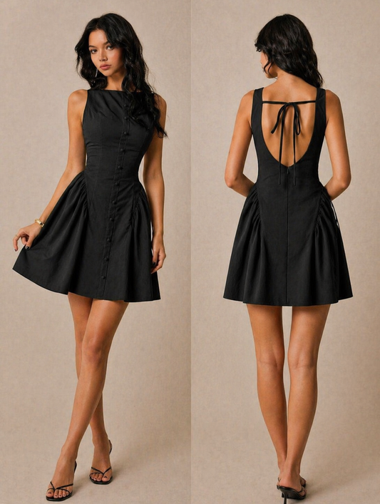 Short dress cut buttons 26 pw
