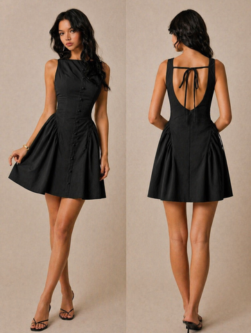 Short dress cut buttons 26 pw