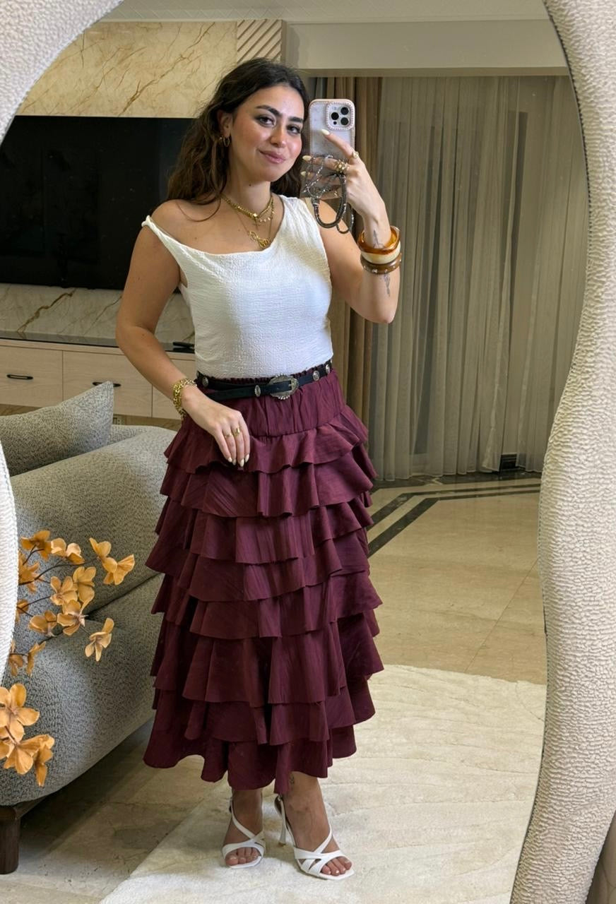 Skirt ruffle basic m26124