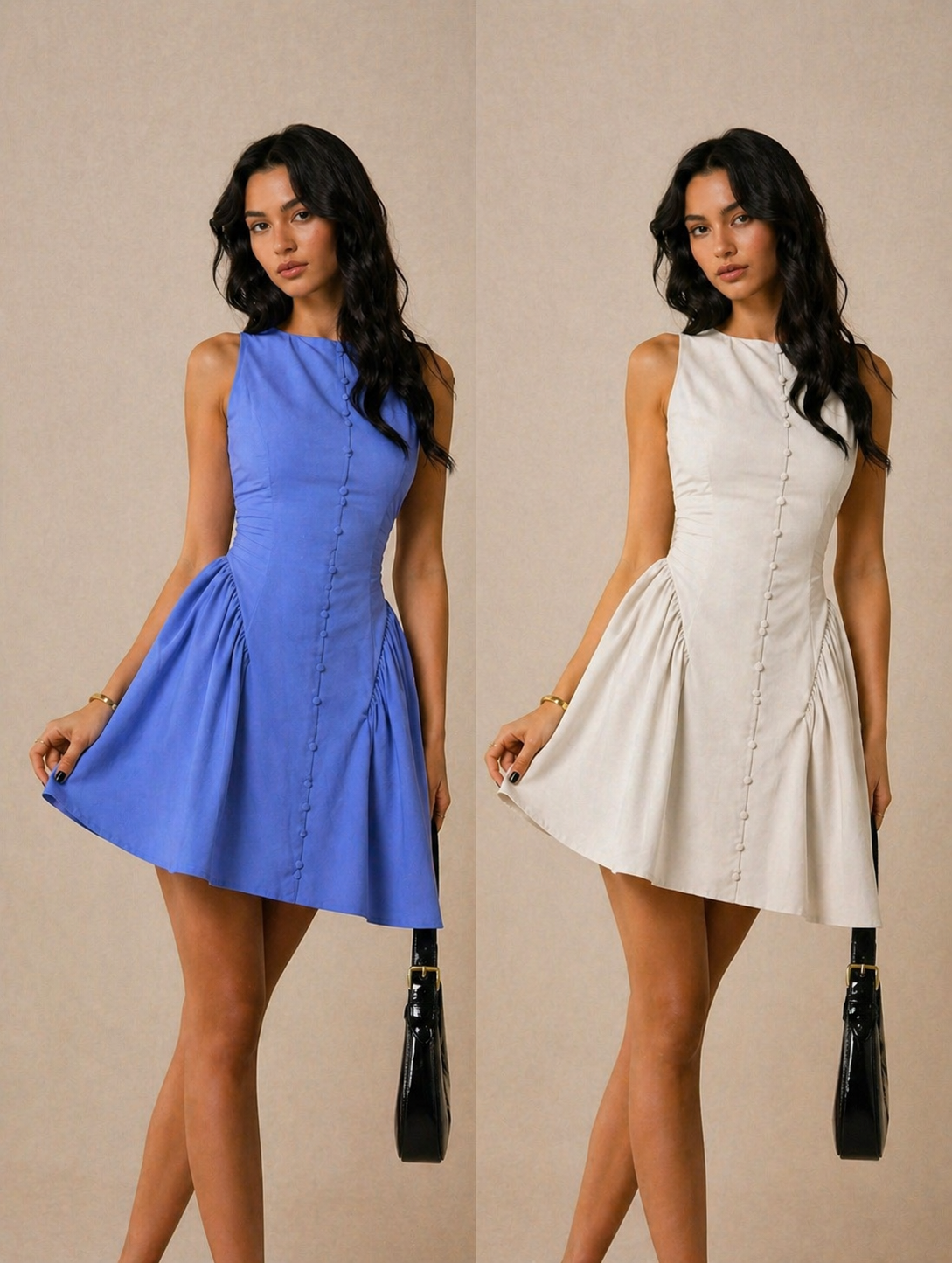 Short dress cut buttons 26 pw