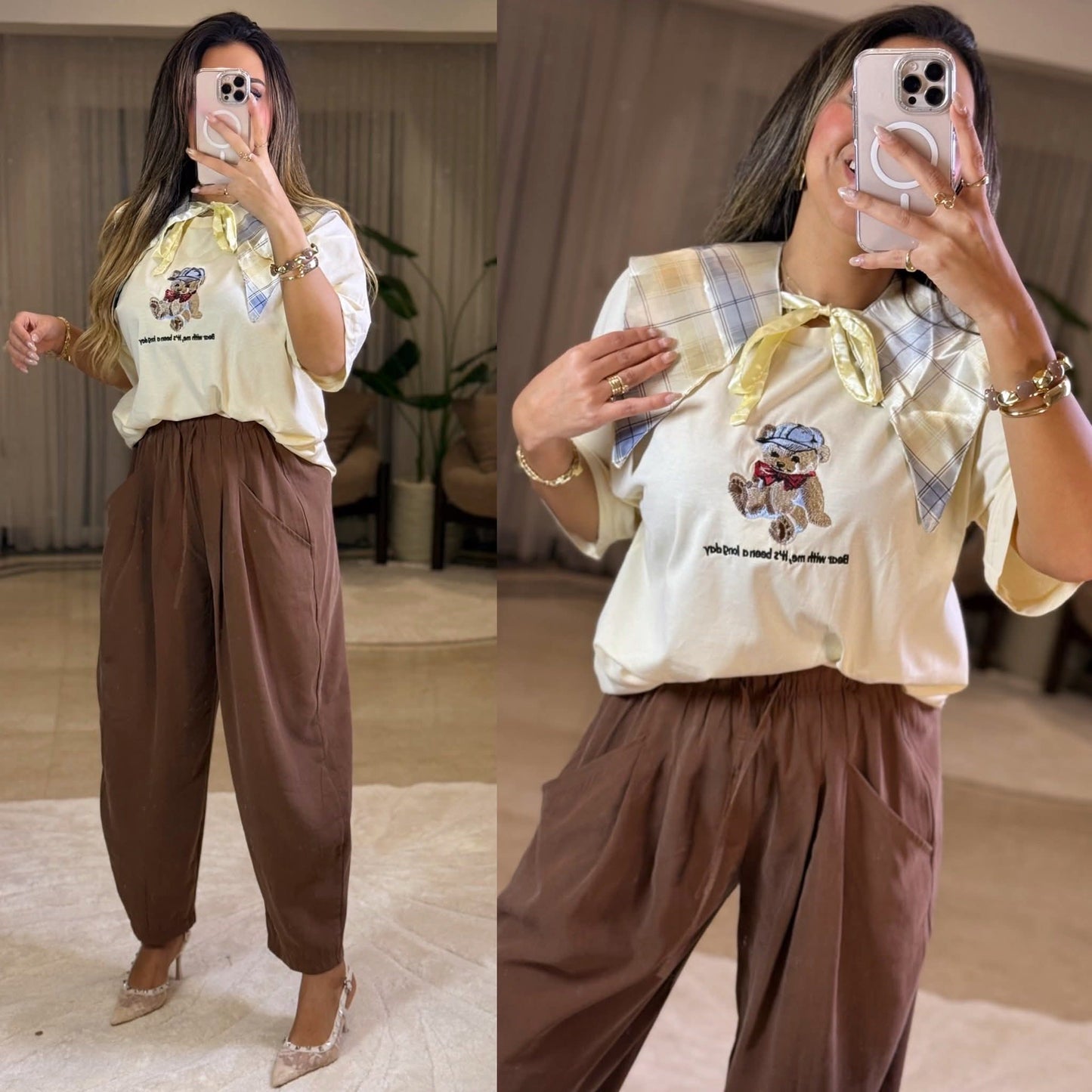 T-shirt bear bow Mo tk