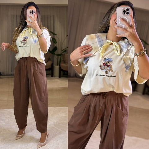 T-shirt bear bow Mo tk