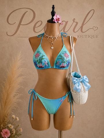 Swimsuit two piece blue 1776 sh