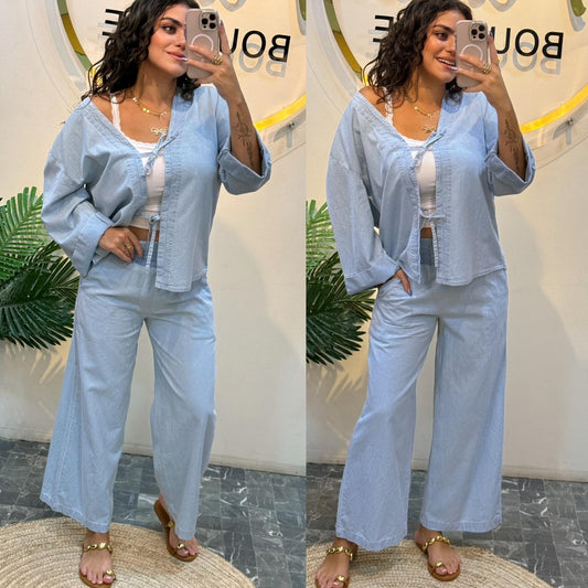 Denim set with bond pw