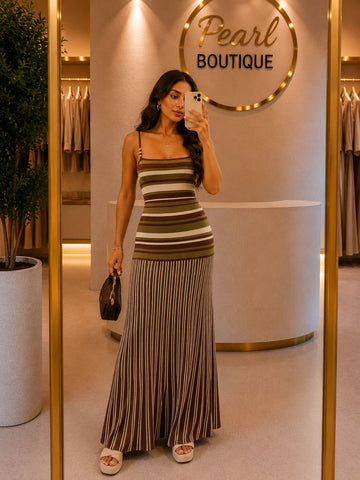 Dress brown cut 1202 sh