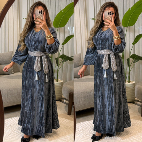 فُسْتَانٌ مَغْرِبِيٌّ قُطَيْفَةٌ تِجْلِي