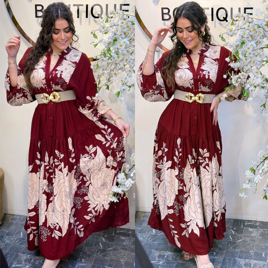 Dress flowers printed 571 mo tk