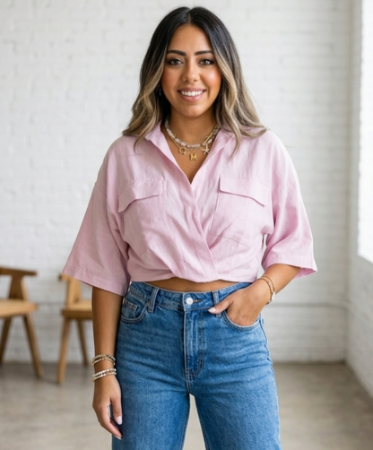 Blouse with two buckets 207 pw 26
