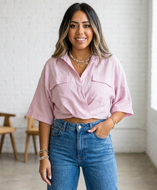 Blouse with two buckets 207 pw 26