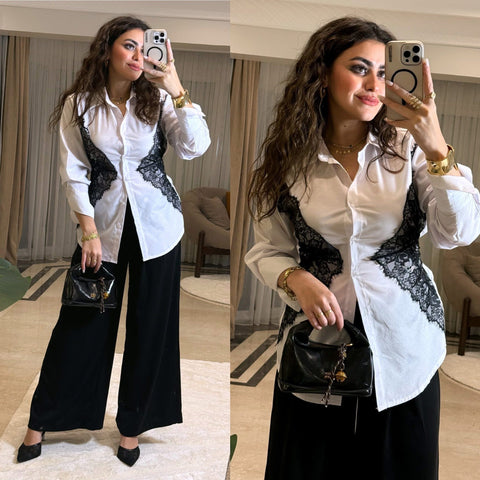 Blouse with side danteil 2820 mo tk