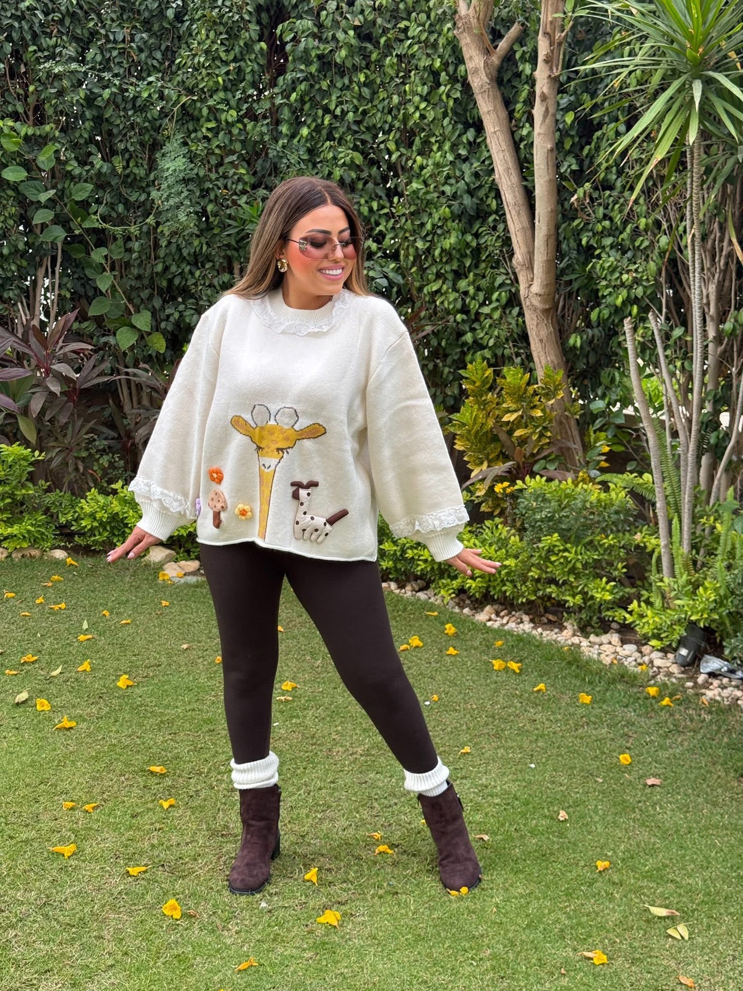 Pullover giraffe embroidered china