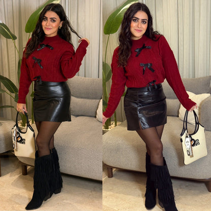 Short leather skirt 2 sh