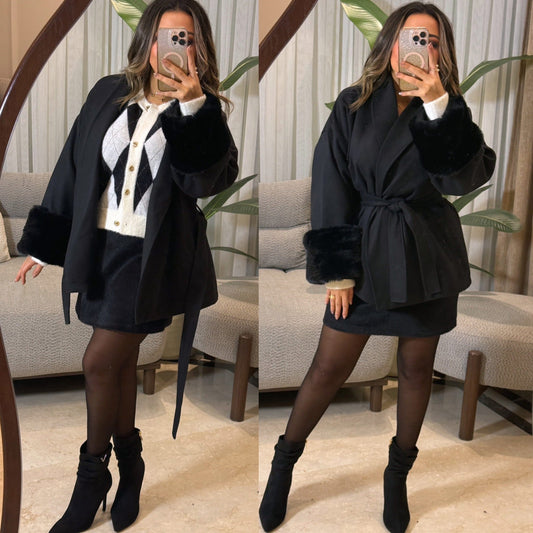 Jacket with fur hand 26 pw