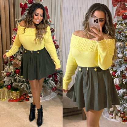 Short skirt buttons 26 pw