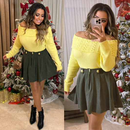 Short skirt buttons 26 pw