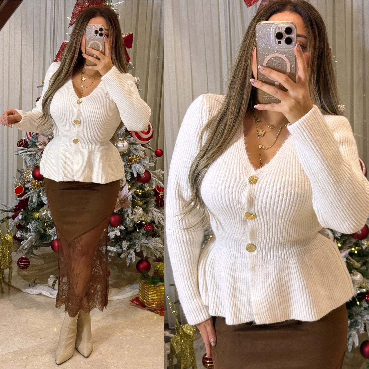 Long seude skirt with danteil 26 pw