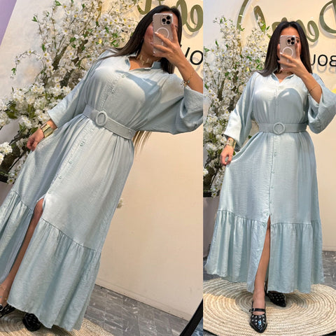 Dress with belt colors mo tk