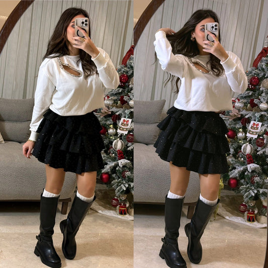 Pullover cutting strass china