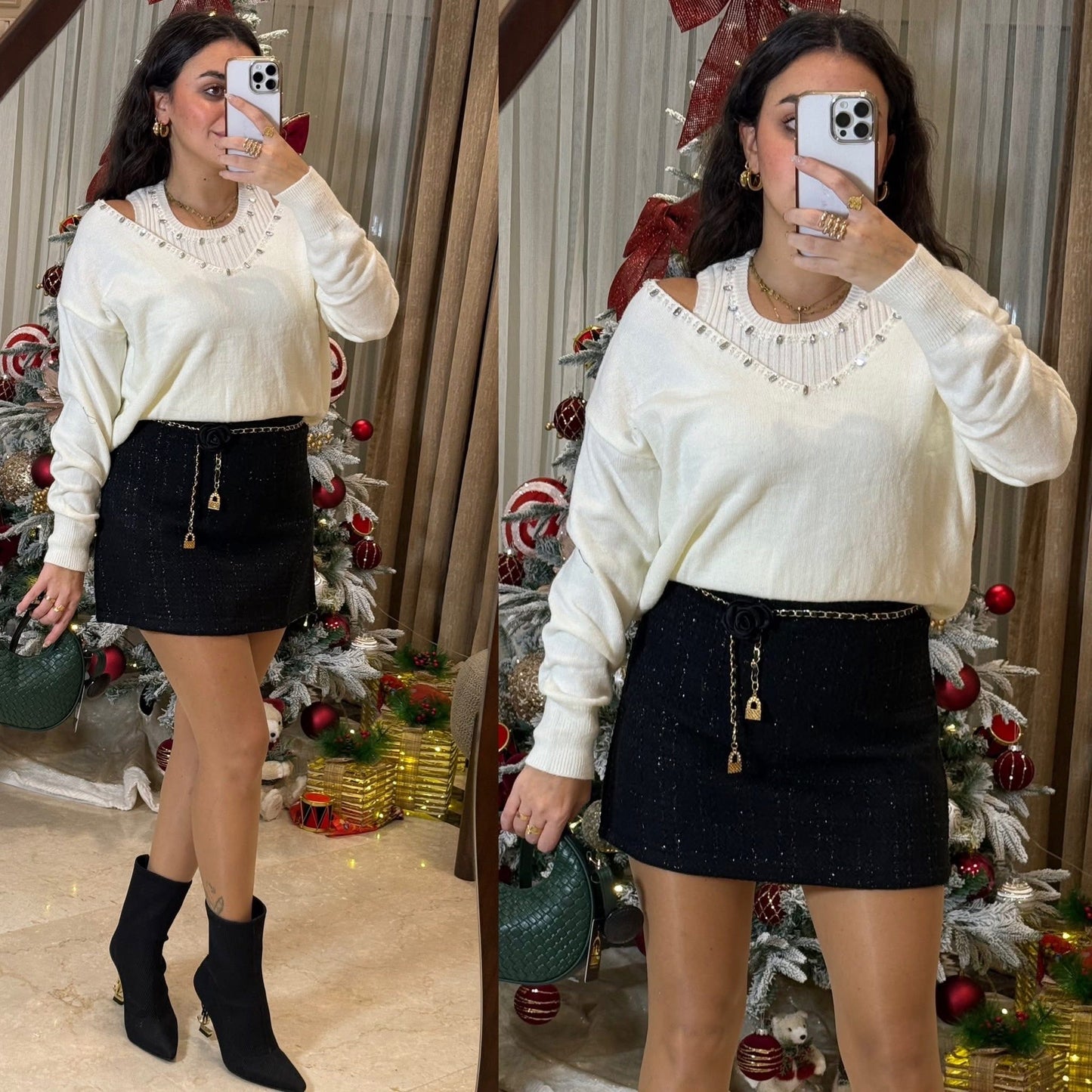 Skirt with belt 6265 ch 26