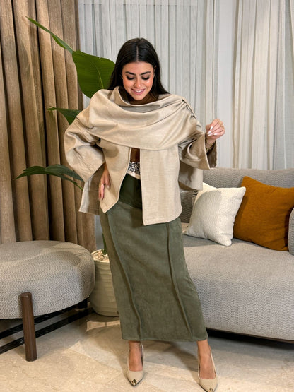 Skirt suede leather 17040