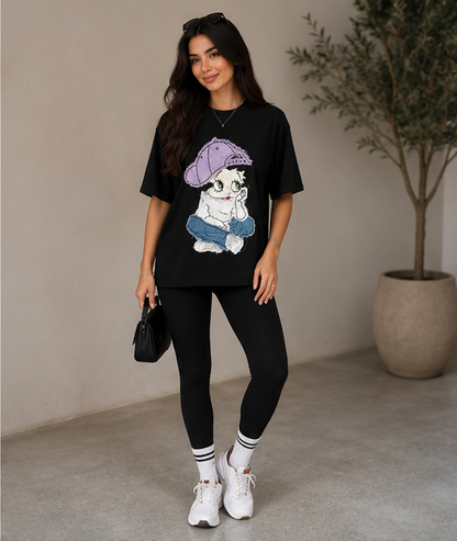 t-shirt girl with cap cht1 ch